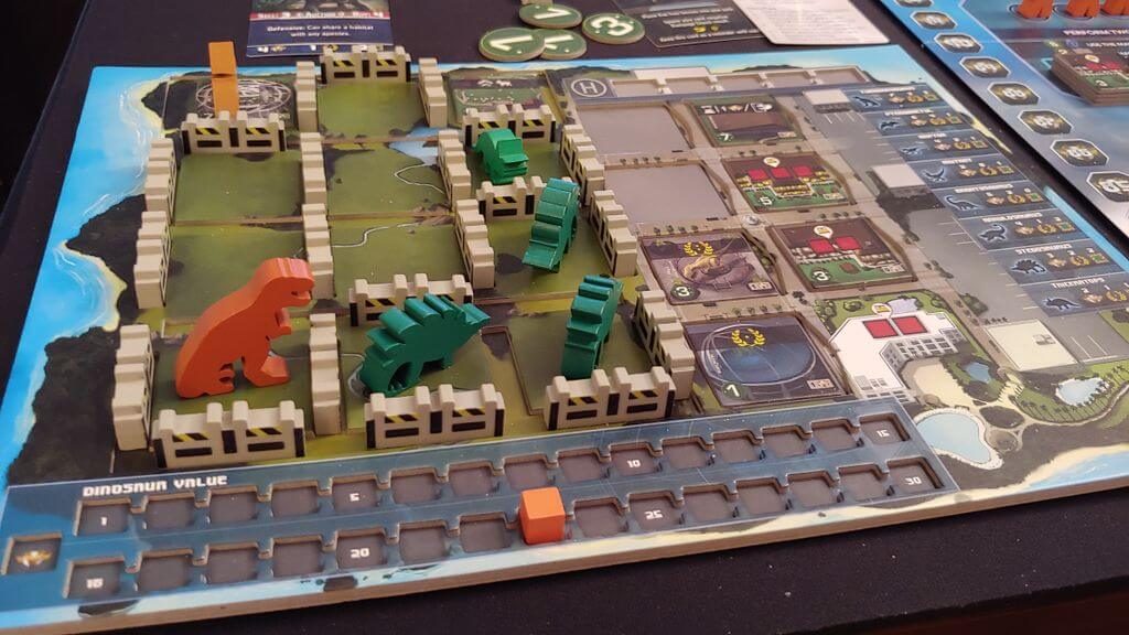 Jeu Dinogenics - par Ninth Haven Games - parc en cours