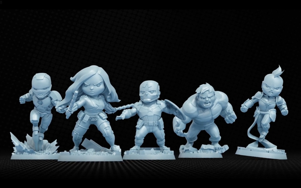 Les figurines des héros du jeu Marvel United par CMON