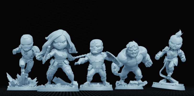 Les figurines des héros du jeu Marvel United par CMON