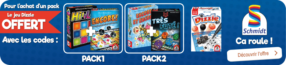 Deux roll and write achetés = 1 jeu Dizzle offert