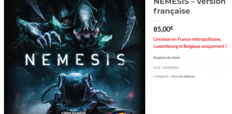 nemesis en francais - boutique funforge