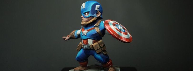 jeu Marvel United - peinture de Captain America