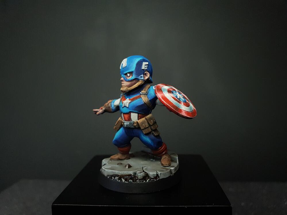 jeu Marvel United - peinture de Captain America