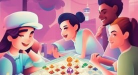 Ils jouent à un jeu de société, ils s'amusent