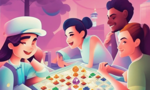 Ils jouent à un jeu de société, ils s'amusent
