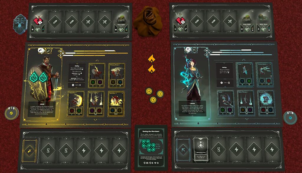 Children of Morta: The Board Game - par Roomiz Games - Zone de jeu des joueurs